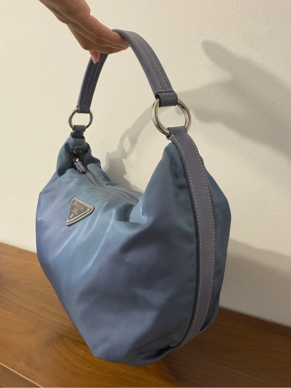 Authentic Vintage Y2K Prada Hobo Bag - Avio Blue- WITH Authenticity Card